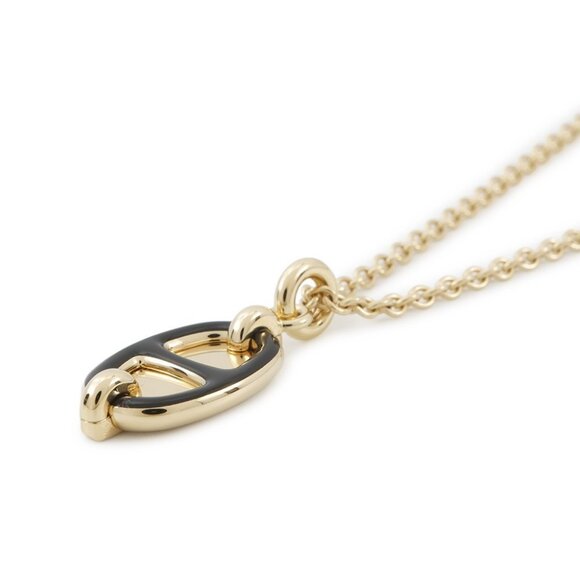 HERMES Pendant "Mini Maillon" Size PM Metal Black - Picture 4 of 9